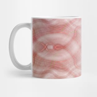 Pink and White Marbled Paint Design Mug